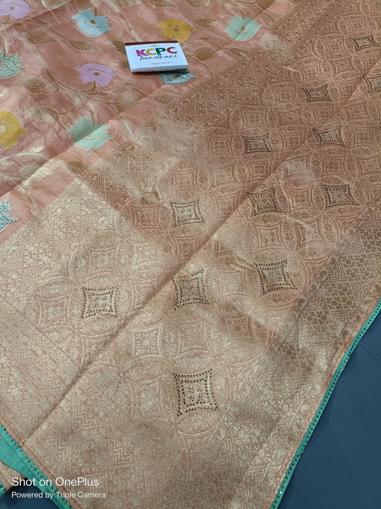 Pure khadi cotton silk fabric with floweral under print saree