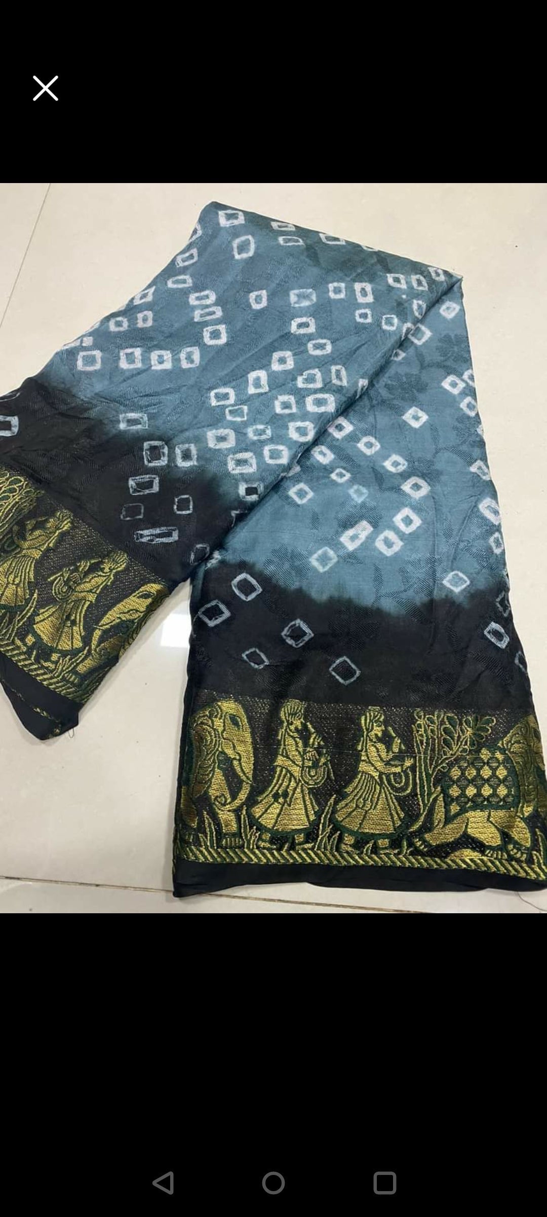 Hathi : Viscos Silk Bandhani Saree