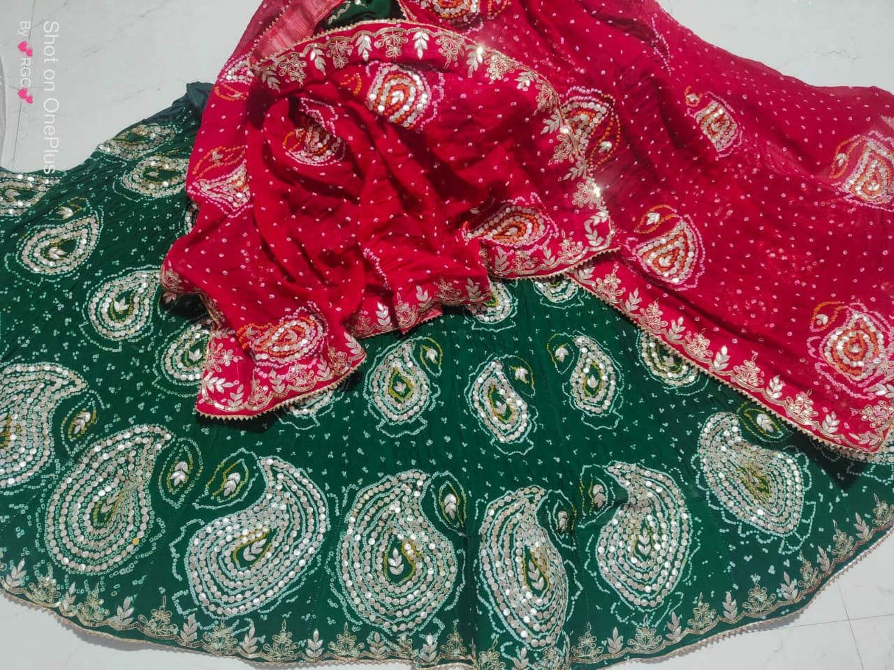Pure Ojariya Chinon Raibandhej Zero Gotapatti Original Jaipuri Work Lehenga Set Nr Satis Lehenga