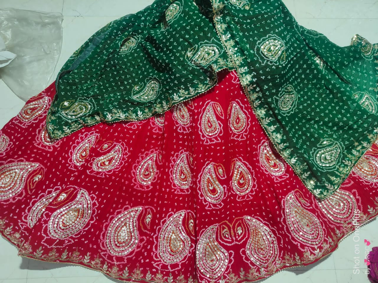 Pure Ojariya Chinon Raibandhej Zero Gotapatti Original Jaipuri Work Lehenga Set Nr Satis Lehenga