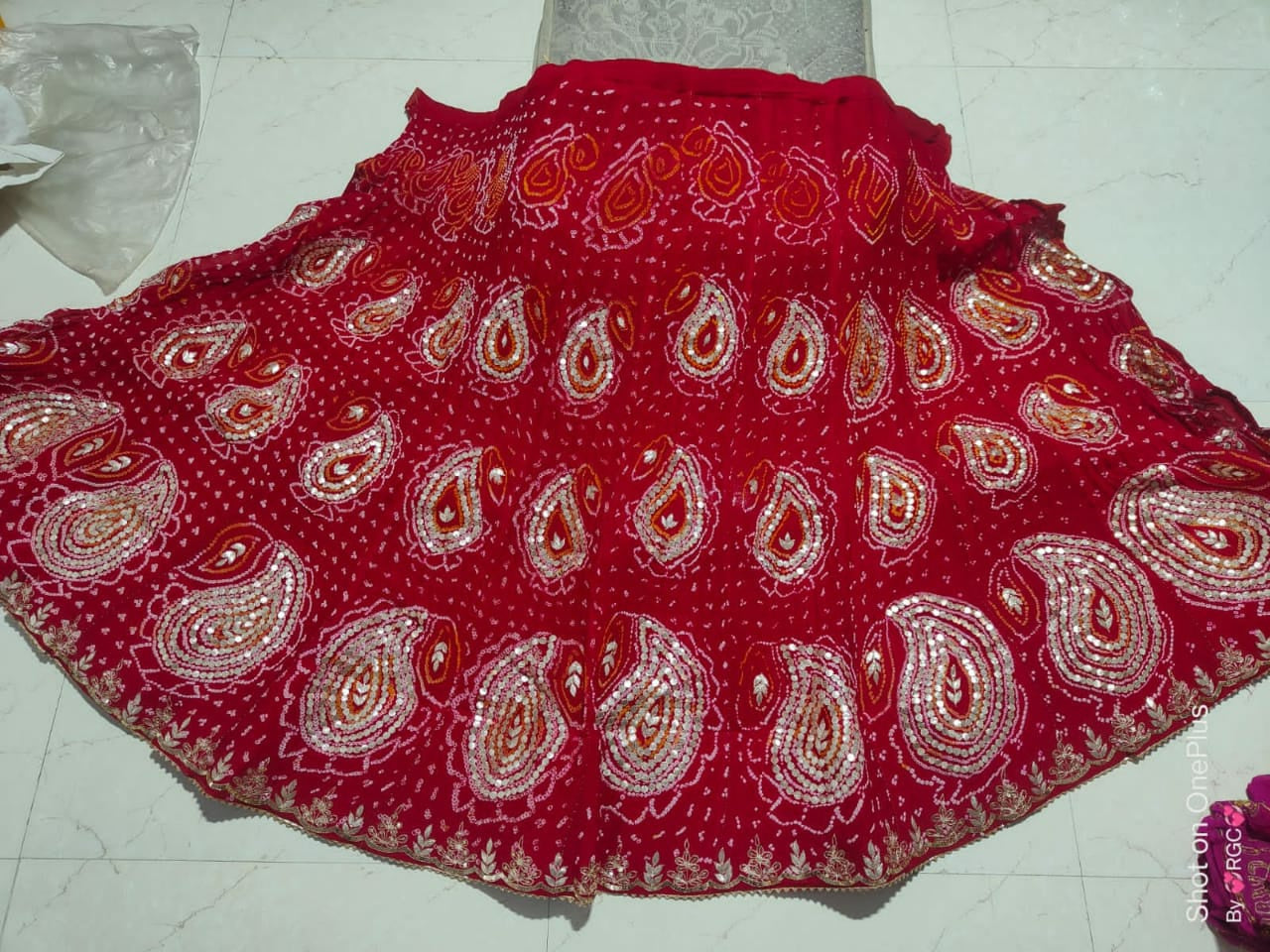 Pure Ojariya Chinon Raibandhej Zero Gotapatti Original Jaipuri Work Lehenga Set Nr Satis Lehenga