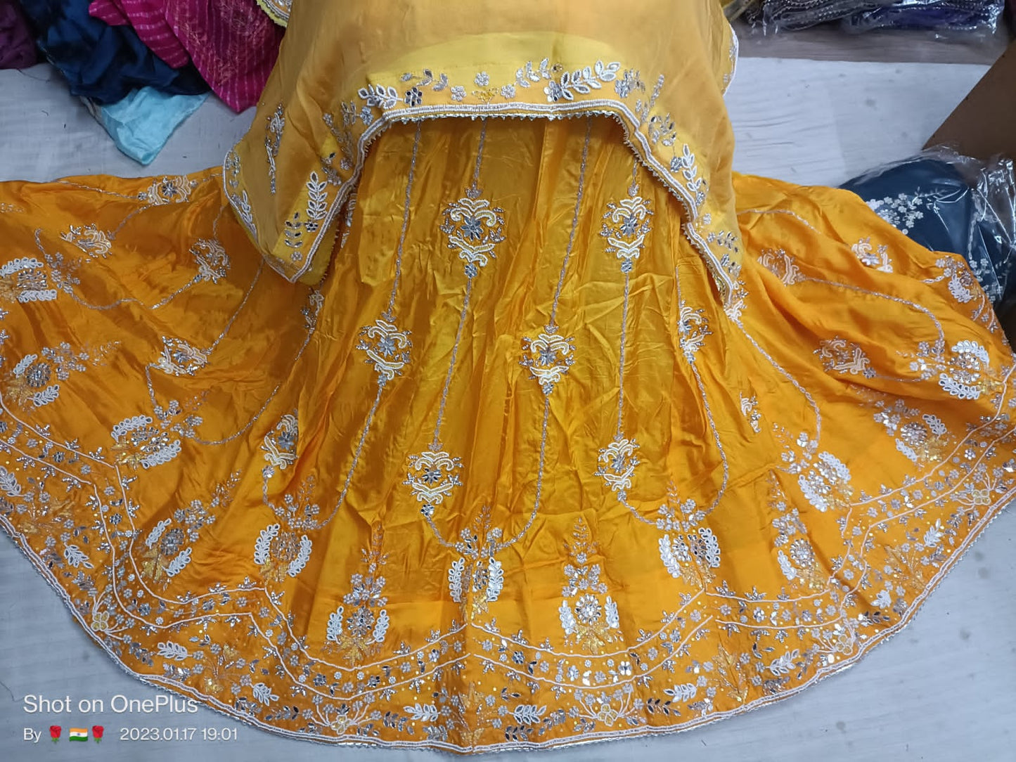 Latest Designer Pure Upara Silk Lehnga With Hand Work Full Hevy With Pure Chinon Fabric Duptta Nr