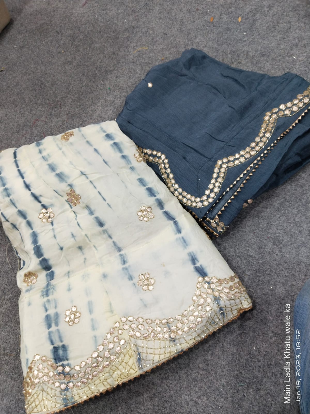New Marble Design Pure Uppda Silk Cutdana Handwork Langha & Chinon Duptta Nr Kml Morkhanti Lehenga