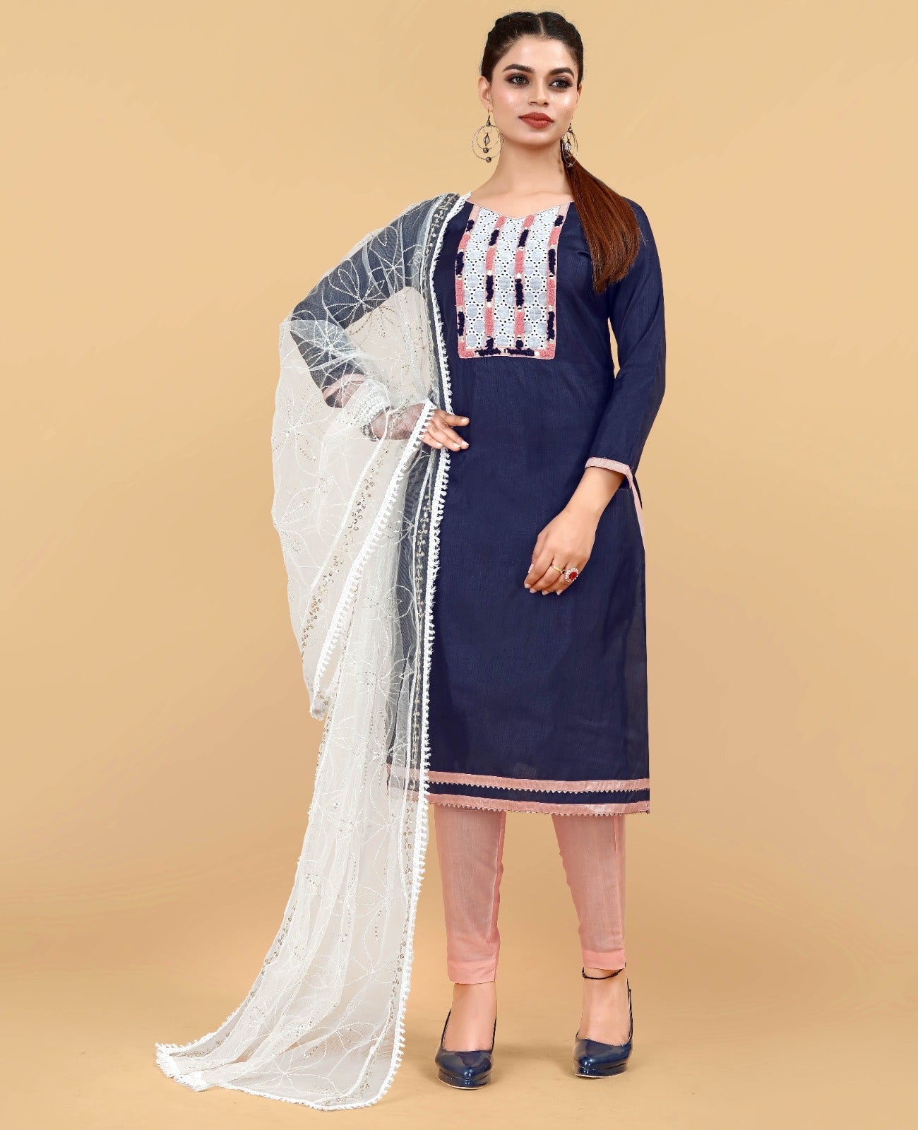 New Designer Collection In Hacoba With Hand Thread Work suit, VT,OR