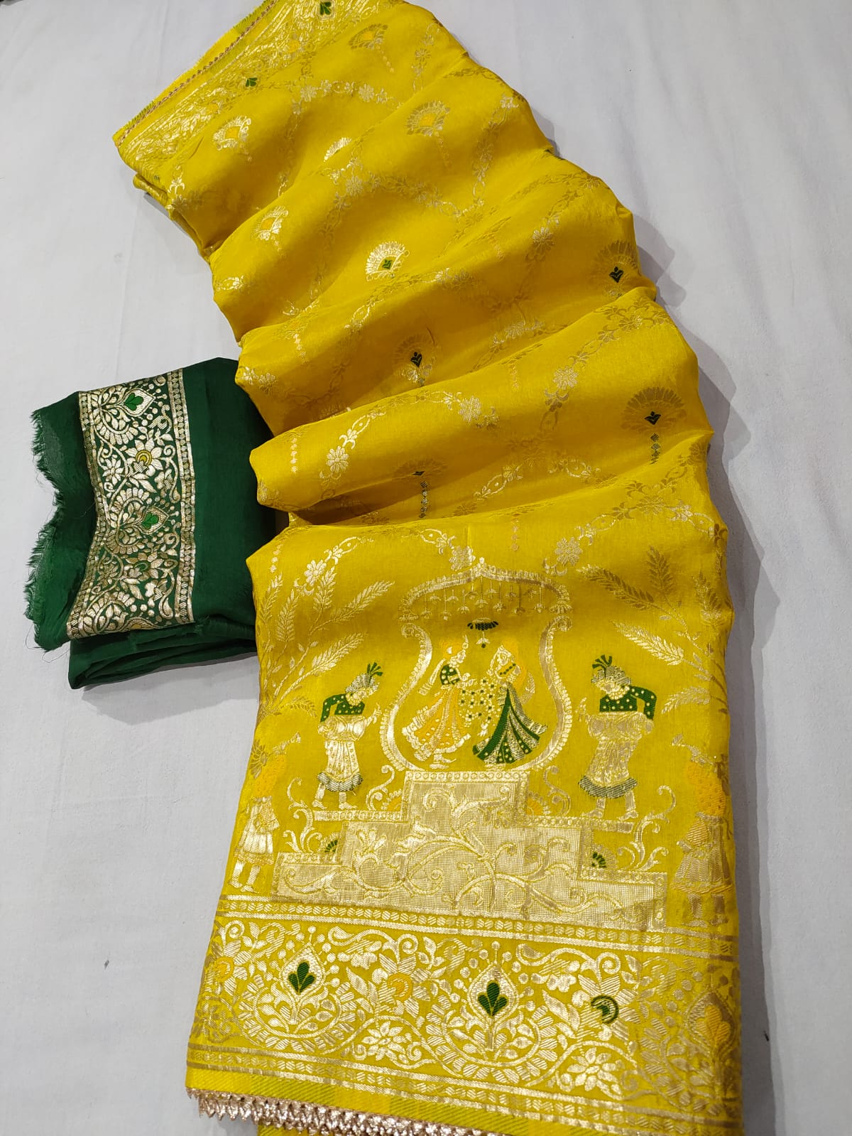 Pure Dolla Radian Silk Jari Fabric Saree OR , RTK