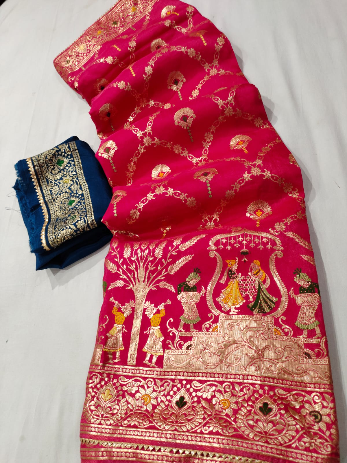 Pure Dolla Radian Silk Jari Fabric Saree OR , RTK