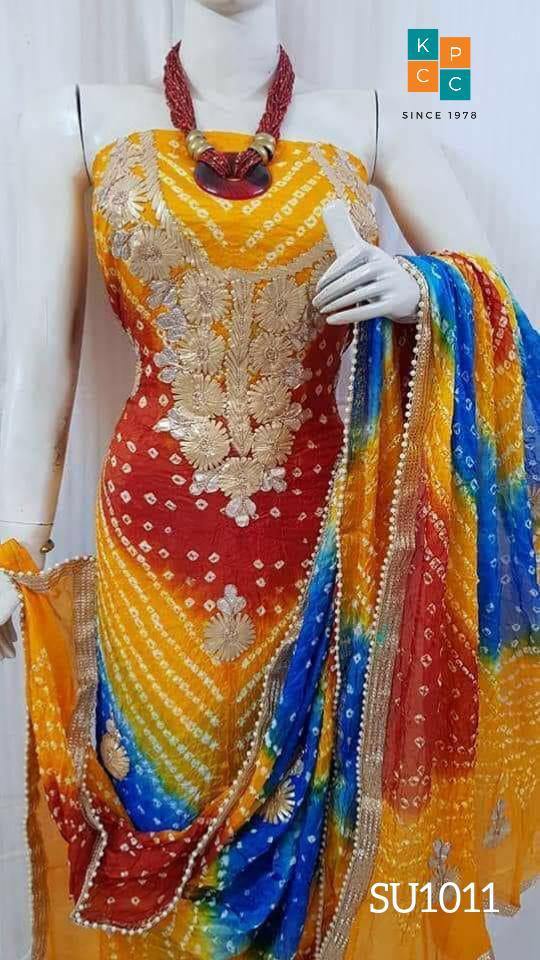 Bandhani Silk Gotapatti Suit ❤️* - KcPc Bandhani
