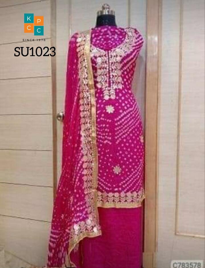 Bandhani Silk Gotapatti Suit ❤️* - KcPc Bandhani