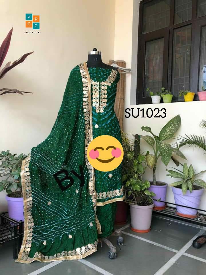 Bandhani Silk Gotapatti Suit ❤️* - KcPc Bandhani