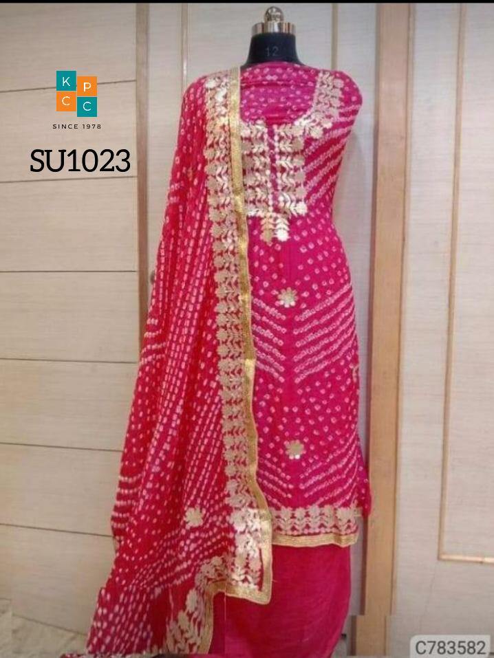 Bandhani Silk Gotapatti Suit ❤️* - KcPc Bandhani