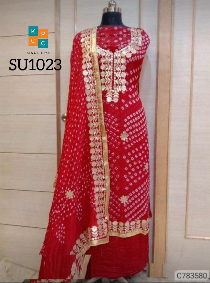 Bandhani Silk Gotapatti Suit ❤️* - KcPc Bandhani