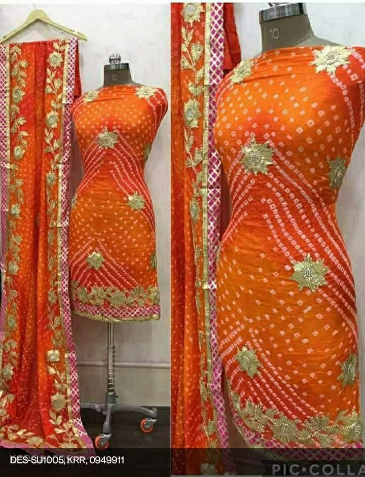 Bandhani Silk Gotapatti Suit ❤️ - KcPc Bandhani