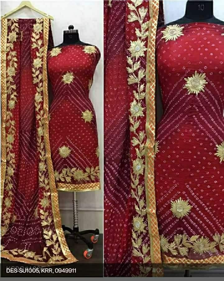Bandhani Silk Gotapatti Suit ❤️ - KcPc Bandhani