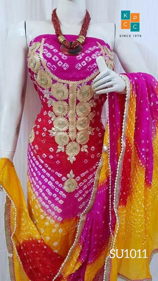 Bandhani Silk Gotapatti Suit ❤️* - KcPc Bandhani
