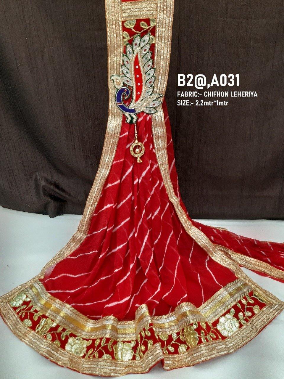 New Beautiful Chifhon Leheriya Duppata* - KcPc Bandhani