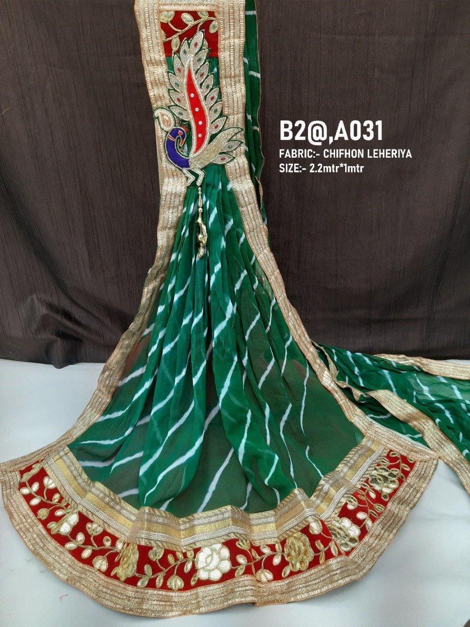 New Beautiful Chifhon Leheriya Duppata* - KcPc Bandhani