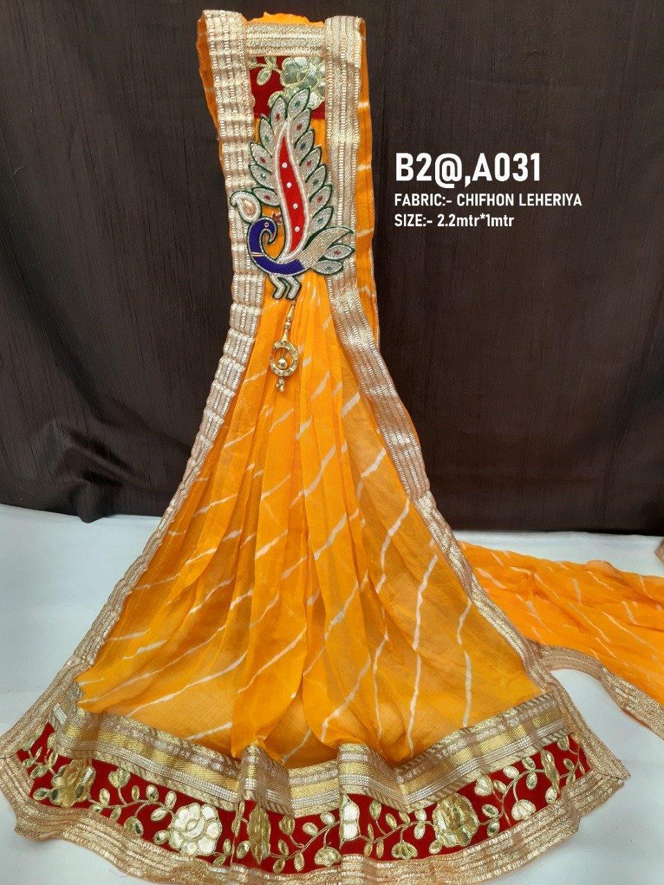 New Beautiful Chifhon Leheriya Duppata* - KcPc Bandhani