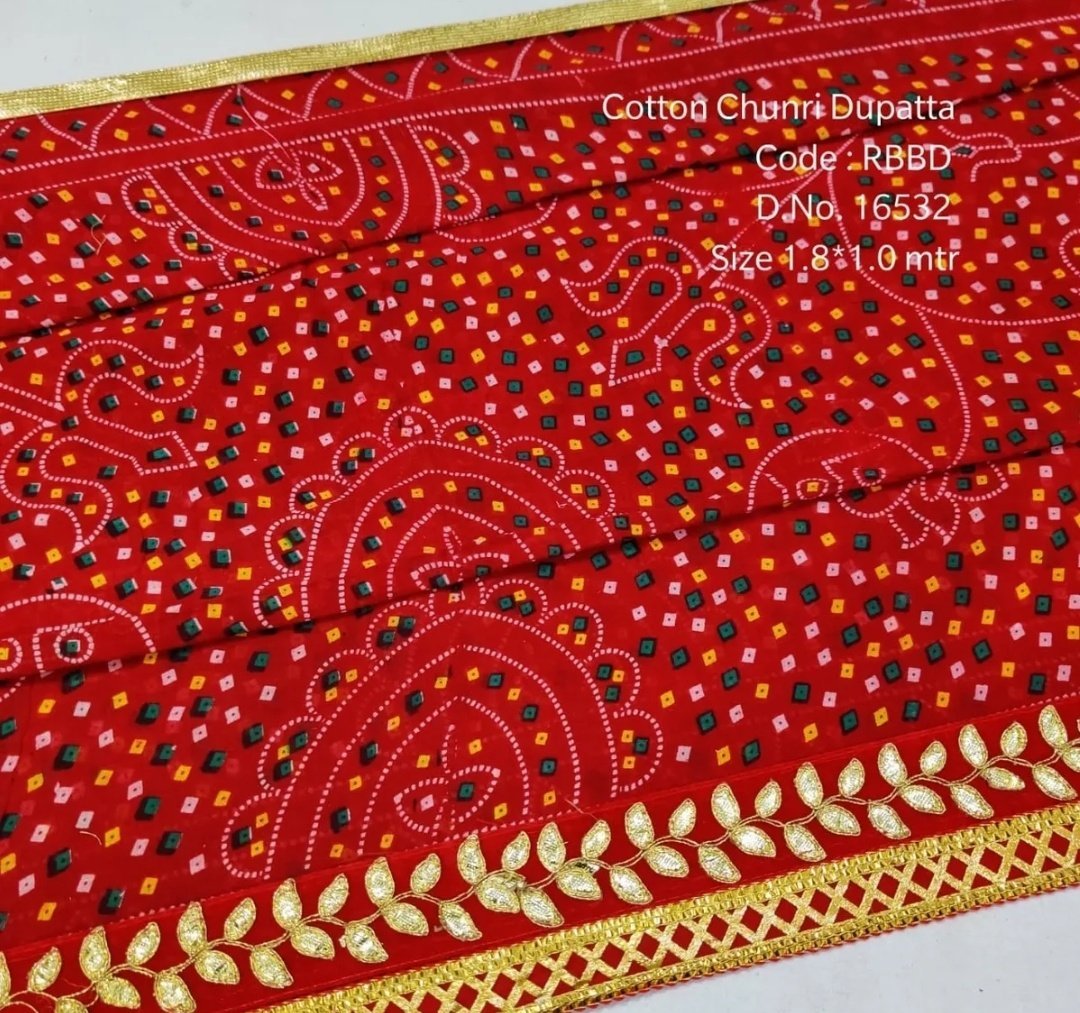 new Beautiful Cotton Open Chunri - KcPc Bandhani