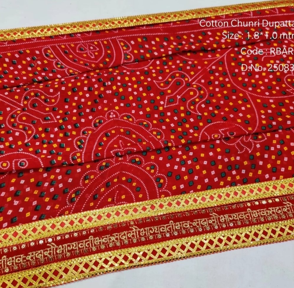 new Beautiful Cotton Open Chunri - KcPc Bandhani