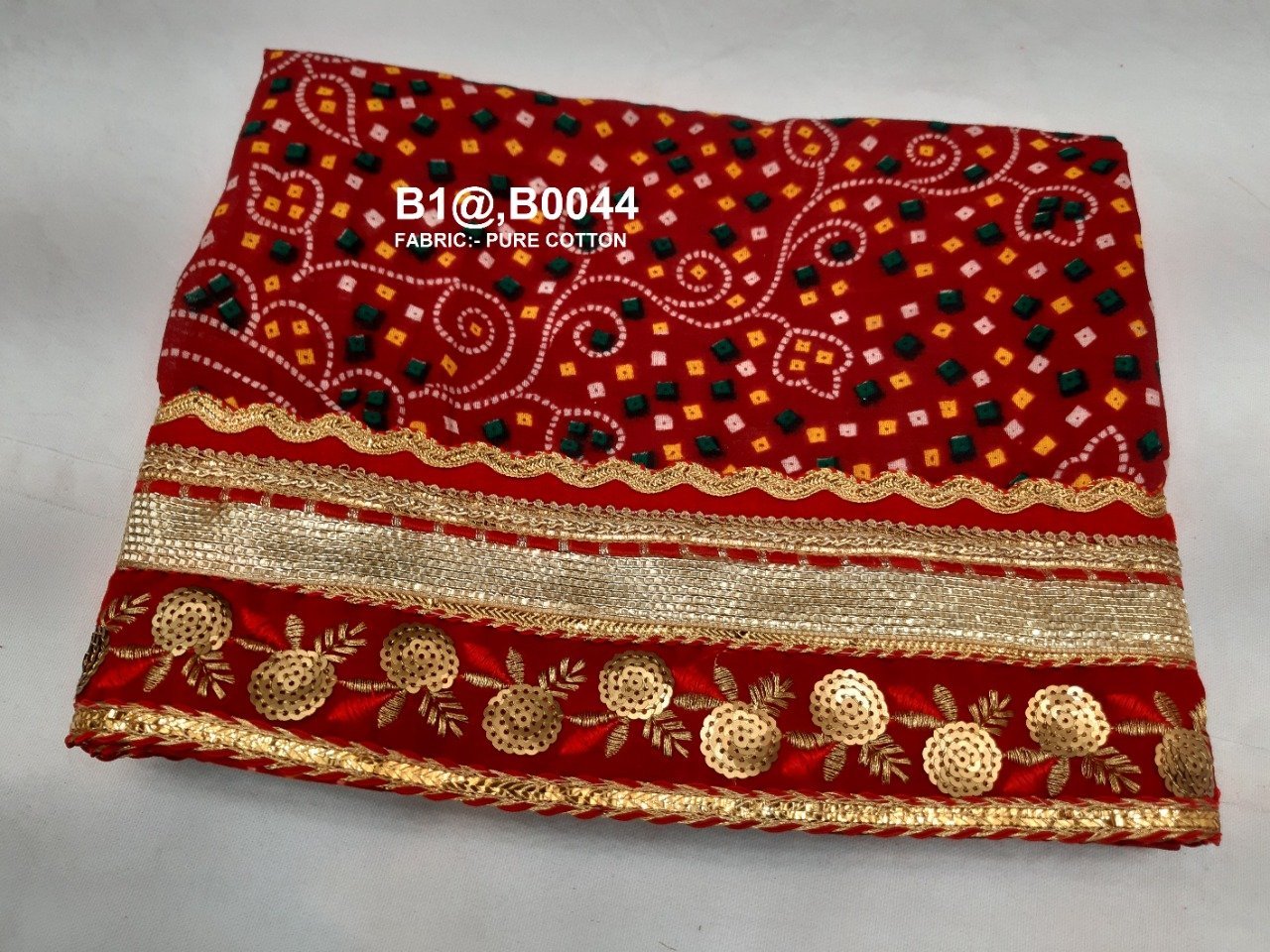New Beautifull Pure Cotton Open Chunri* - KcPc Bandhani