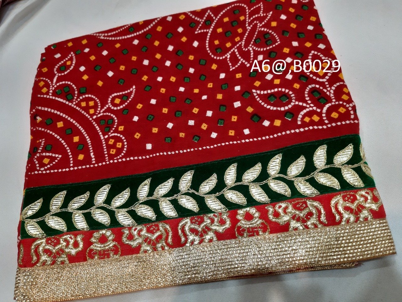 New Beautifull Pure Cotton Open Chunri* - KcPc Bandhani