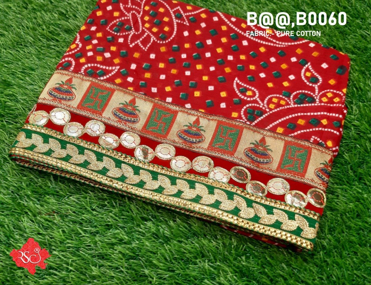 New Beautifull Pure Cotton Open Chunri* - KcPc Bandhani