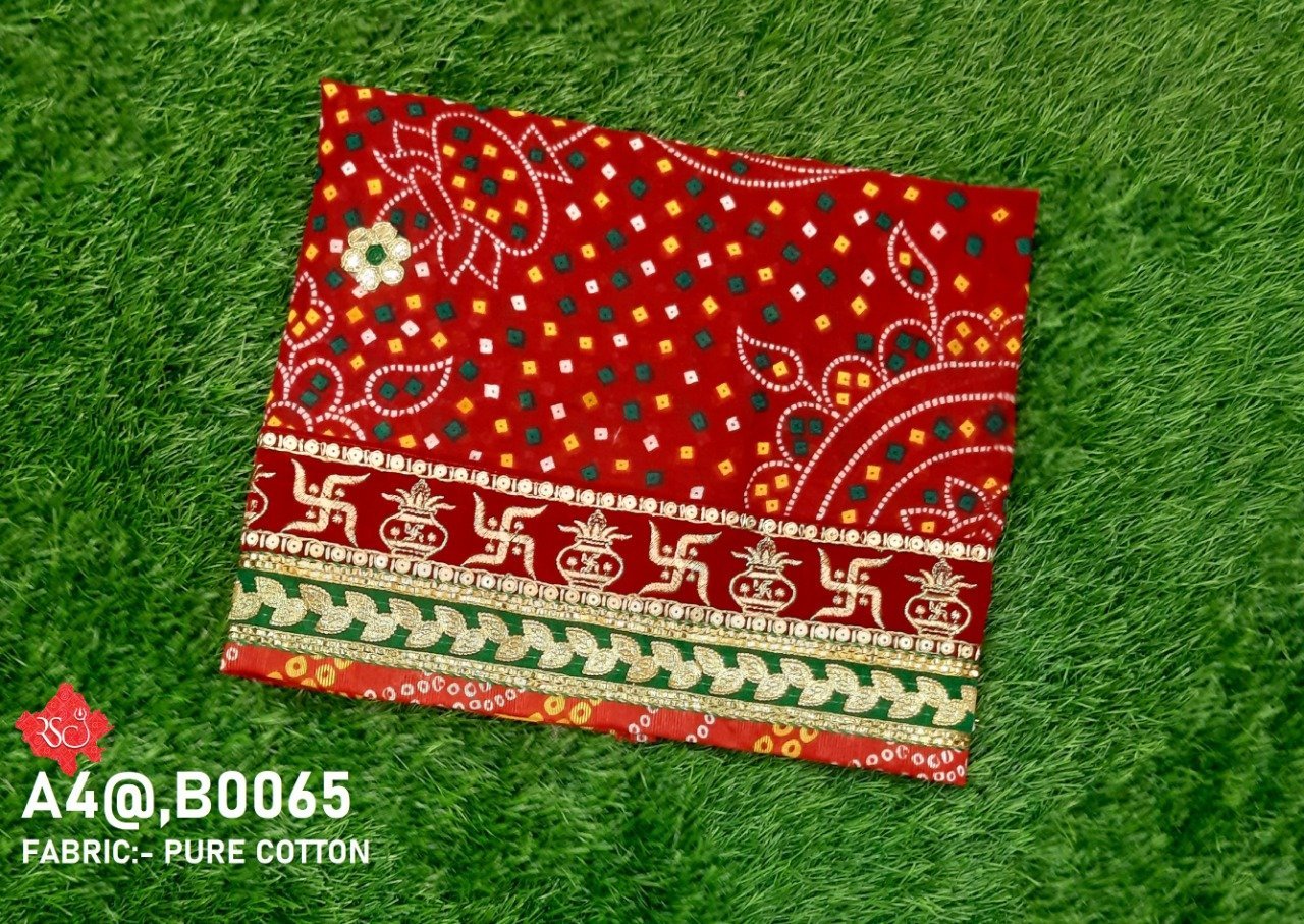 New Beautifull Pure Cotton Open Chunri* - KcPc Bandhani