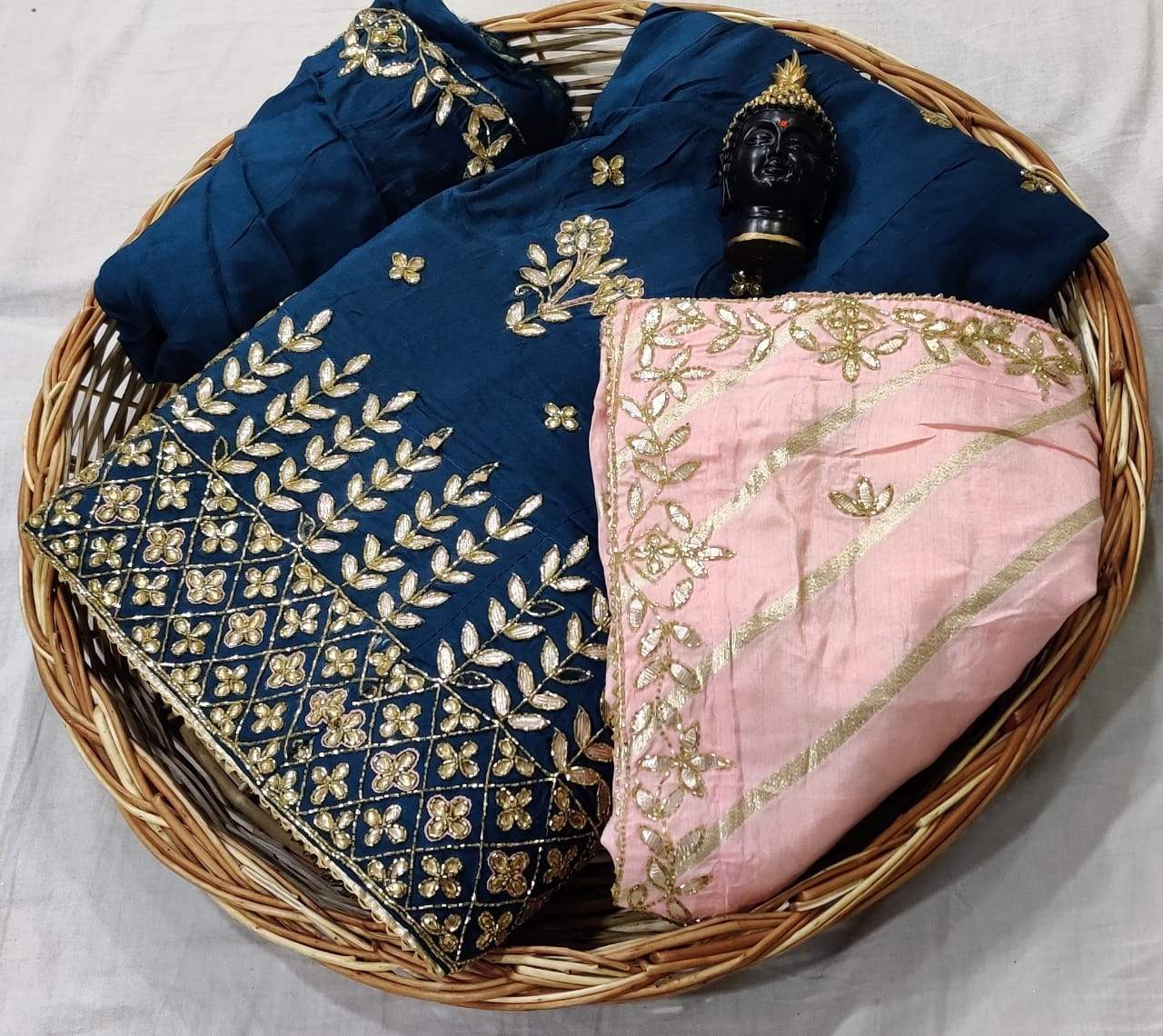 pure upada silk lehnga - KcPc Bandhani