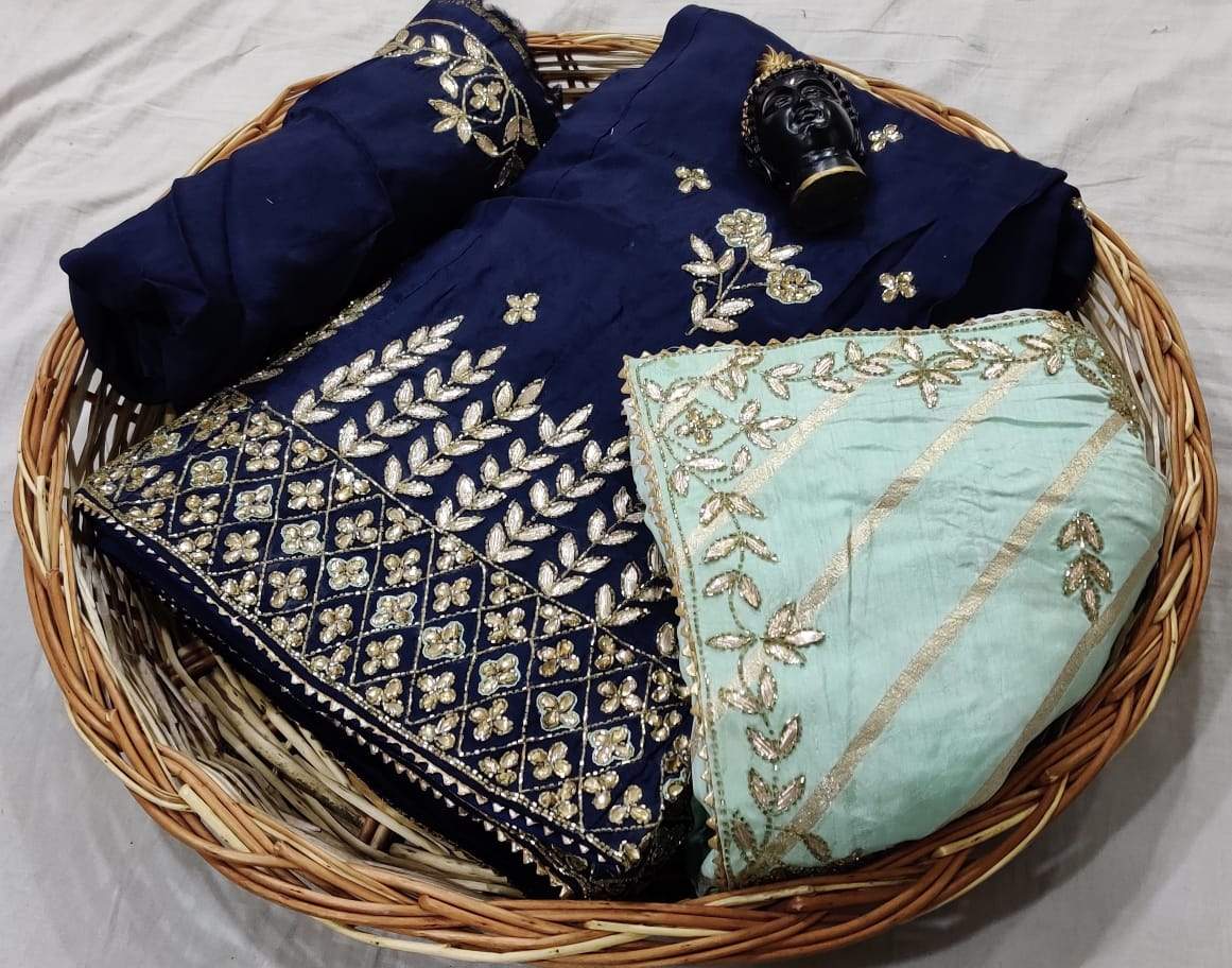 pure upada silk lehnga - KcPc Bandhani