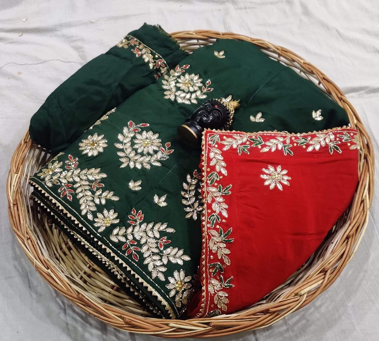 pure upada silk lehnga - KcPc Bandhani