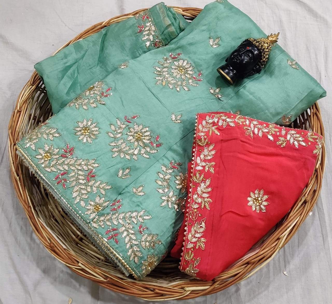 pure upada silk lehnga - KcPc Bandhani