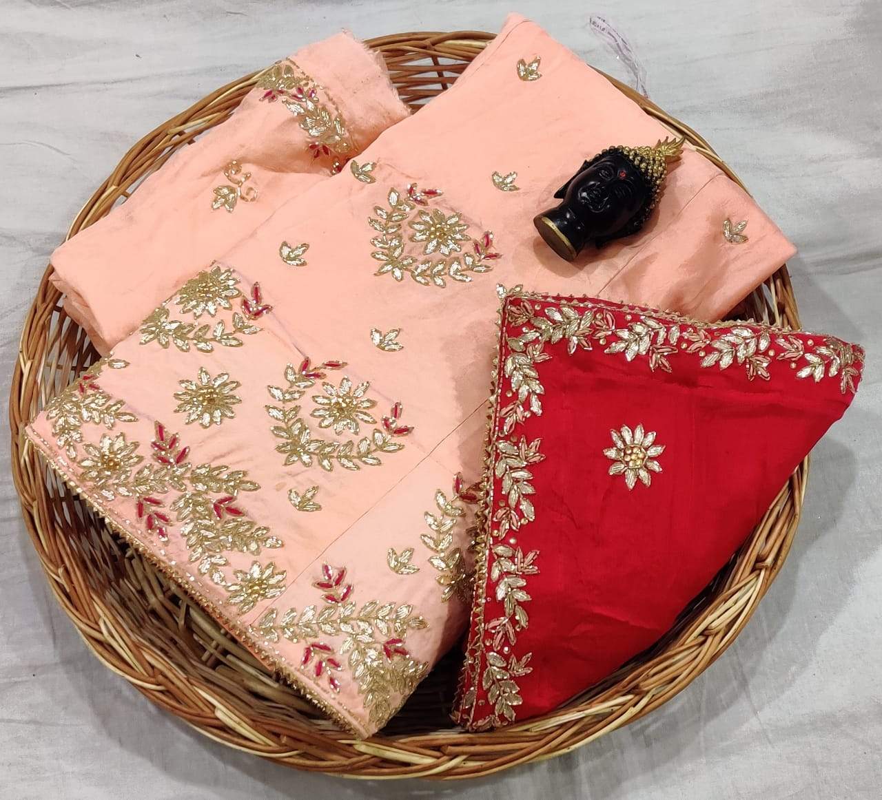 pure upada silk lehnga - KcPc Bandhani