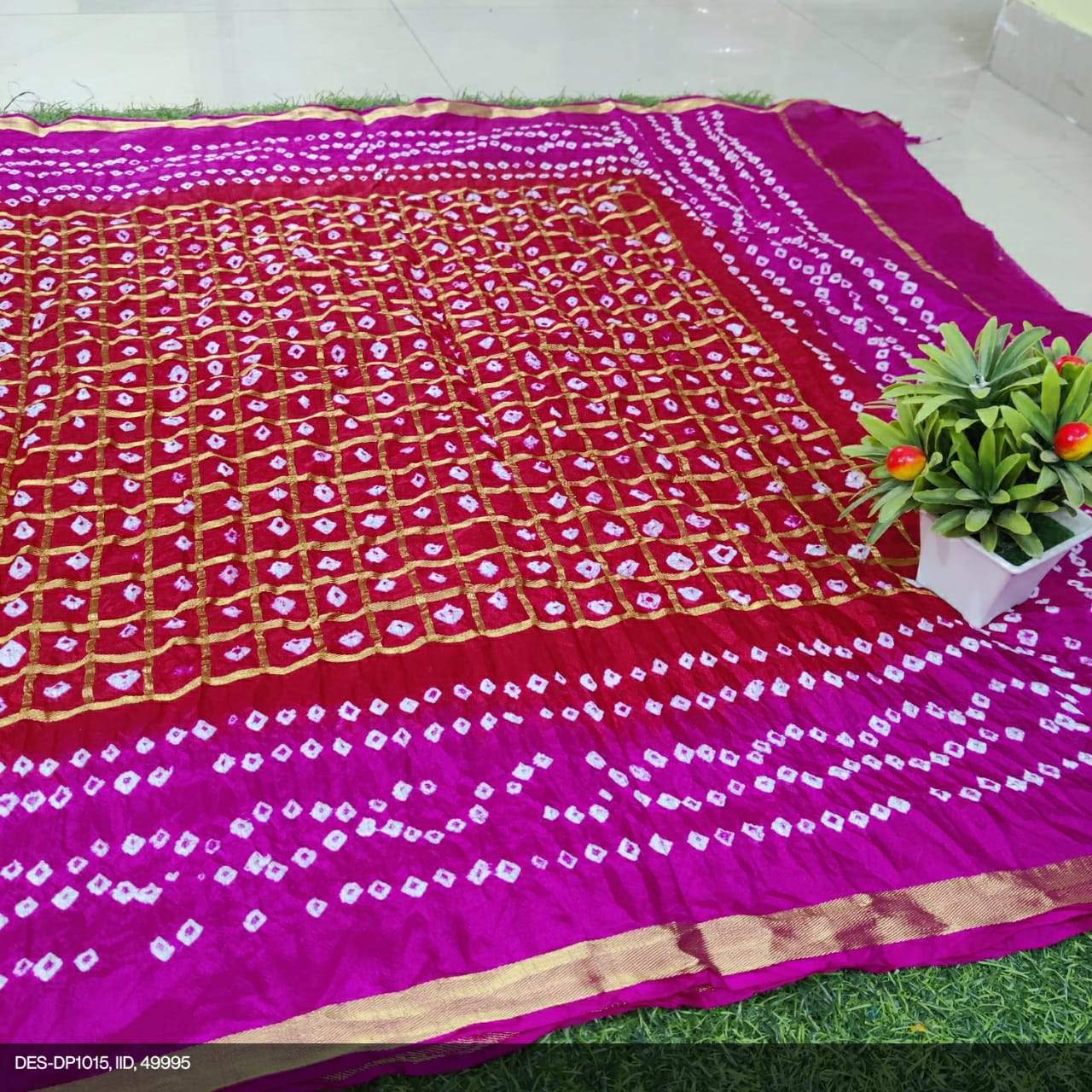 Real Bandhani Silk Gharchola Dupattas* - KcPc Bandhani