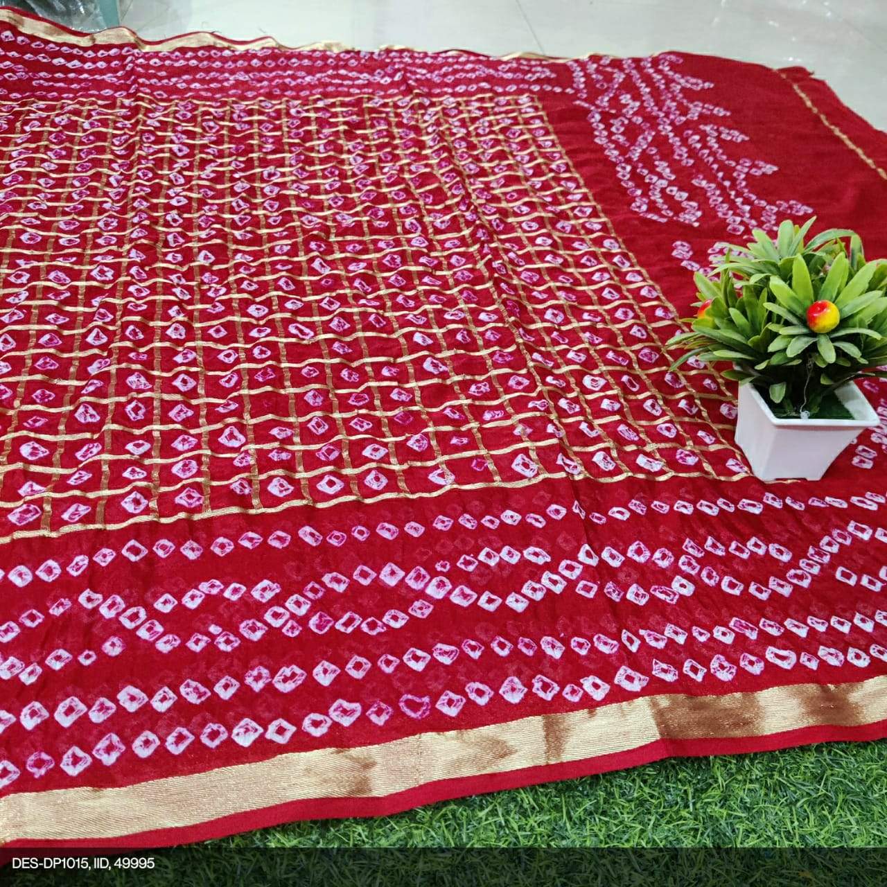 Real Bandhani Silk Gharchola Dupattas* - KcPc Bandhani