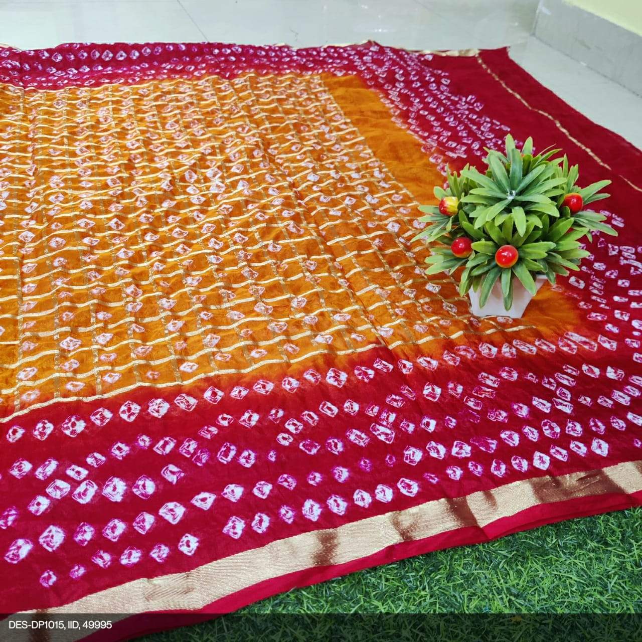 Real Bandhani Silk Gharchola Dupattas* - KcPc Bandhani