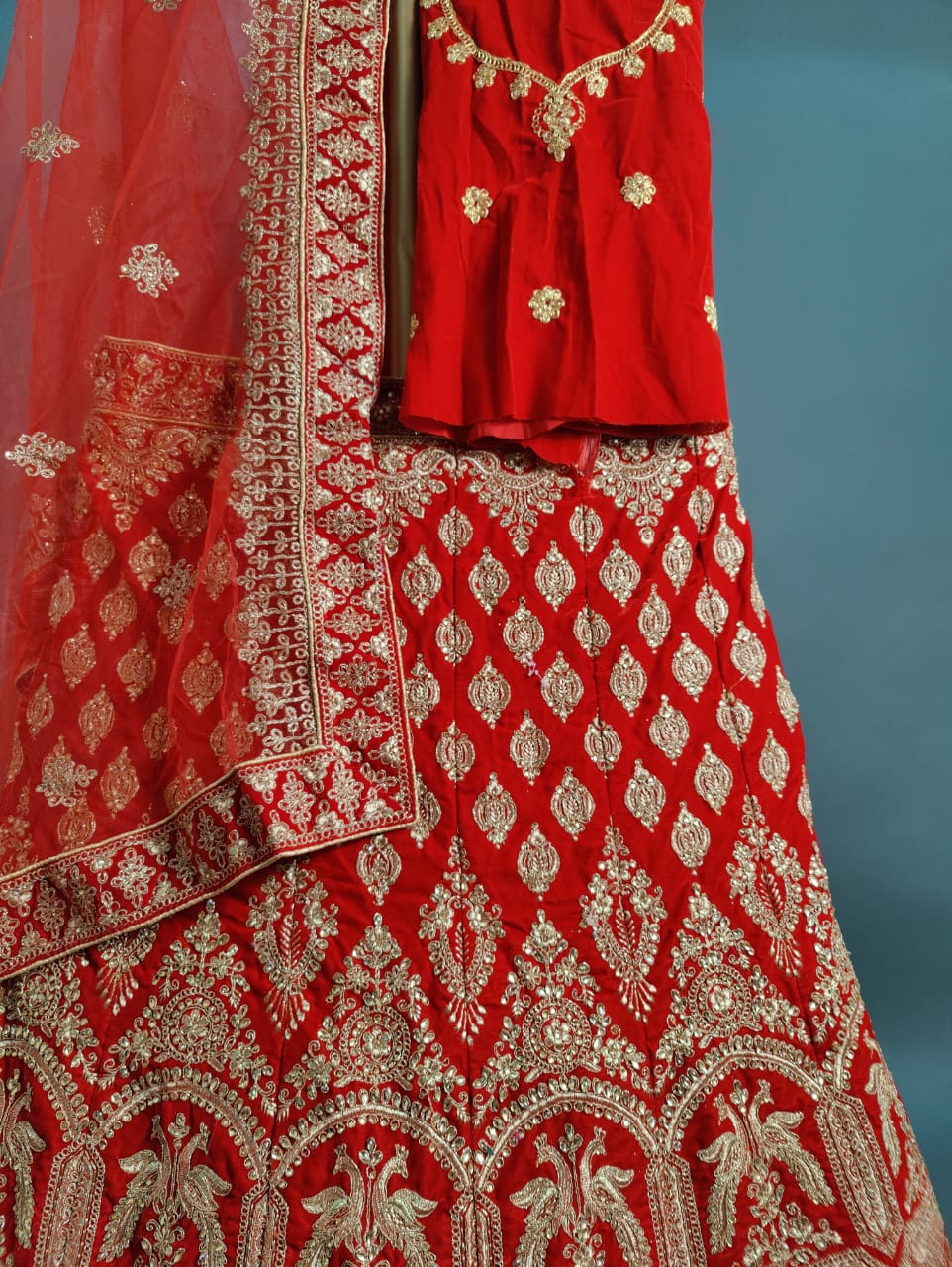 KCPC Designer Bridal Handwork Lehenga Chunni Set Bari Bes