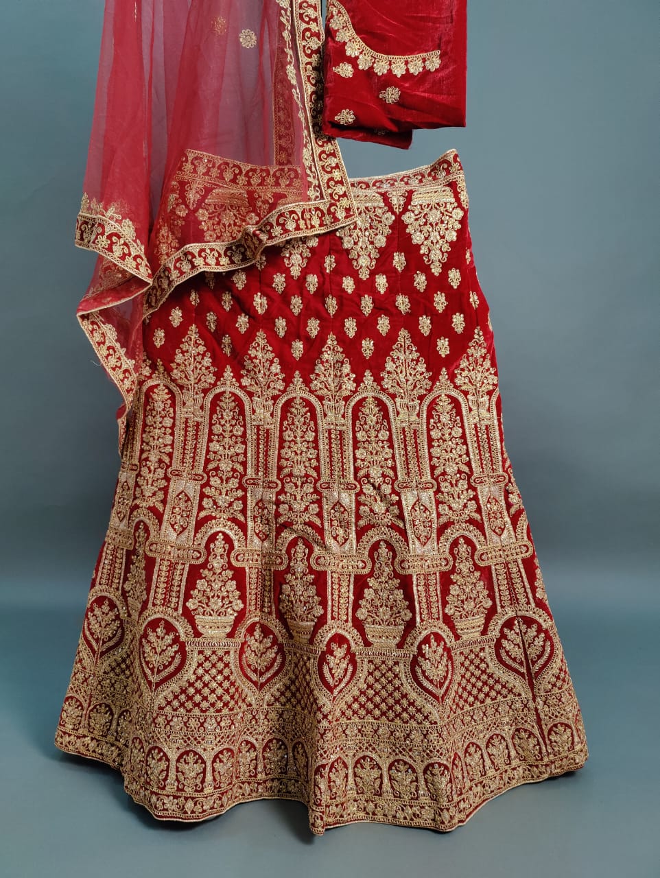 KCPC Designer Bridal Handwork Lehenga Chunni Set Bari Bes