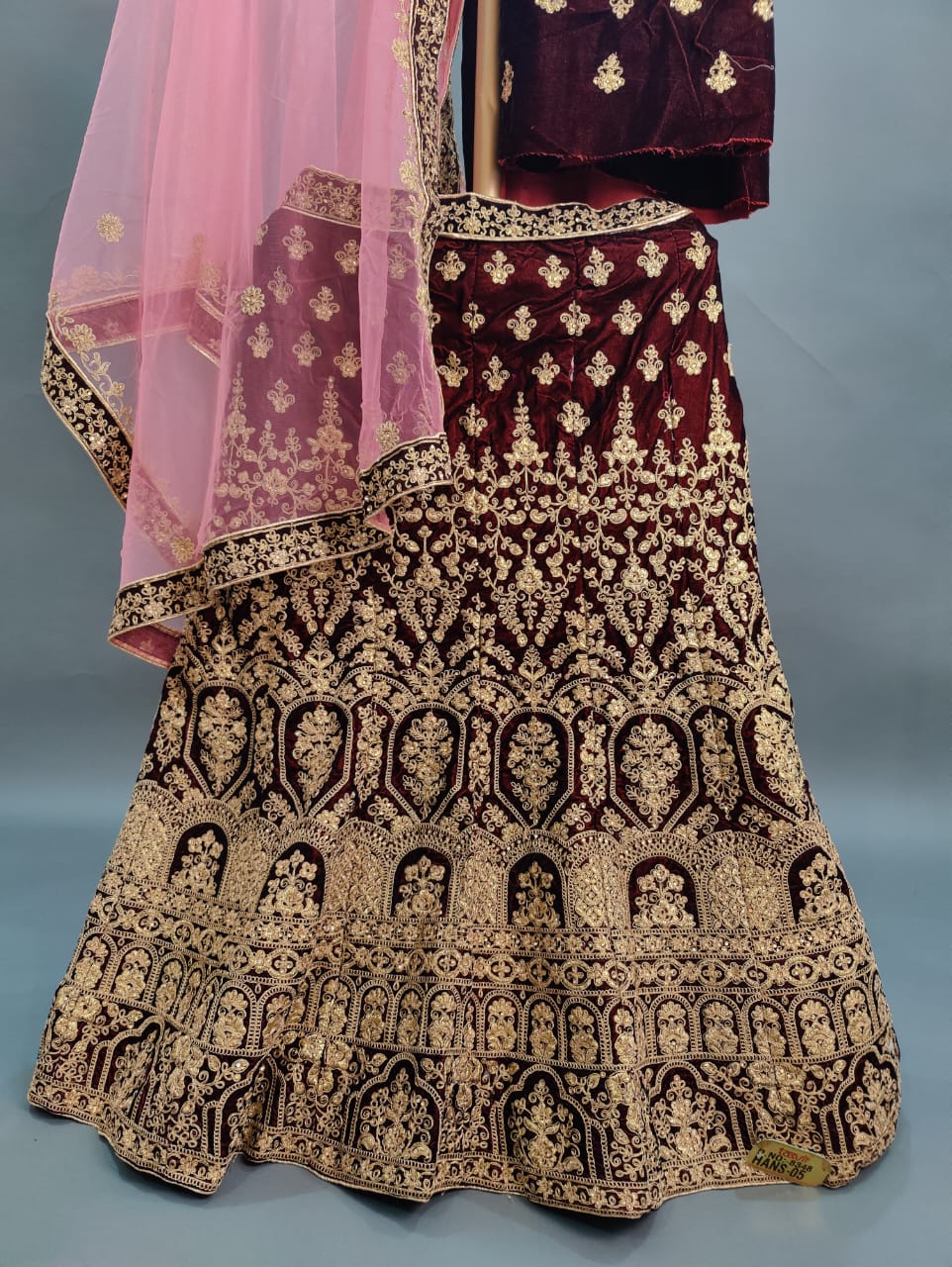 KCPC Designer Bridal Handwork Lehenga Chunni Set Bari Bes