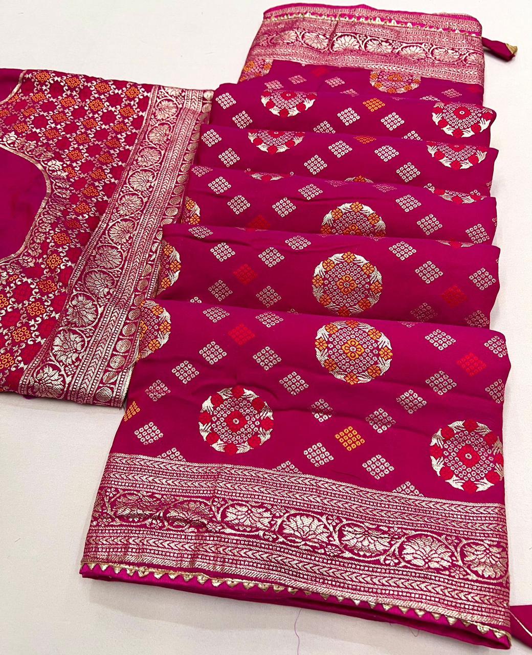 New latest Upada Banarasi Ghatchola Saree