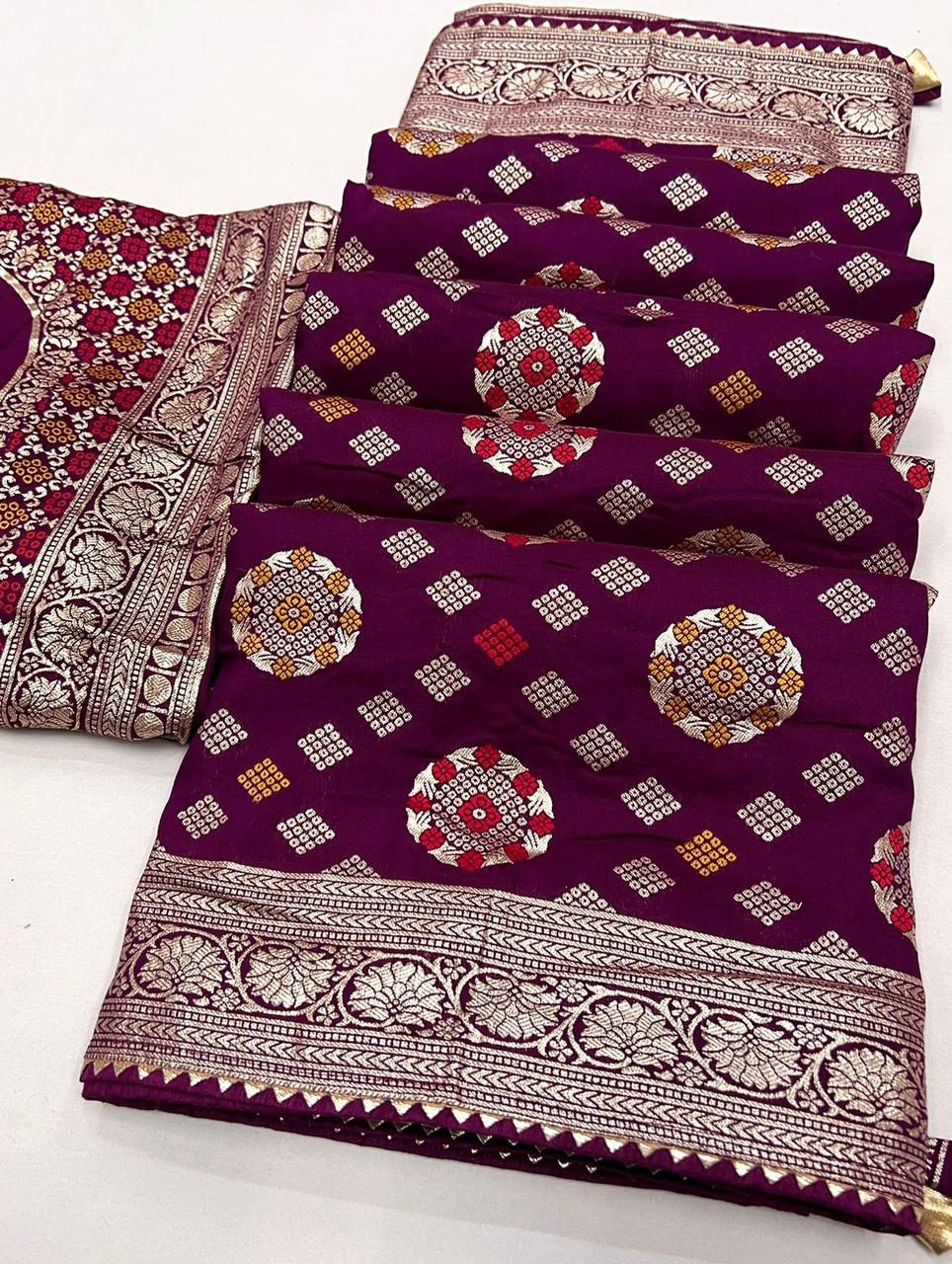 New latest Upada Banarasi Ghatchola Saree