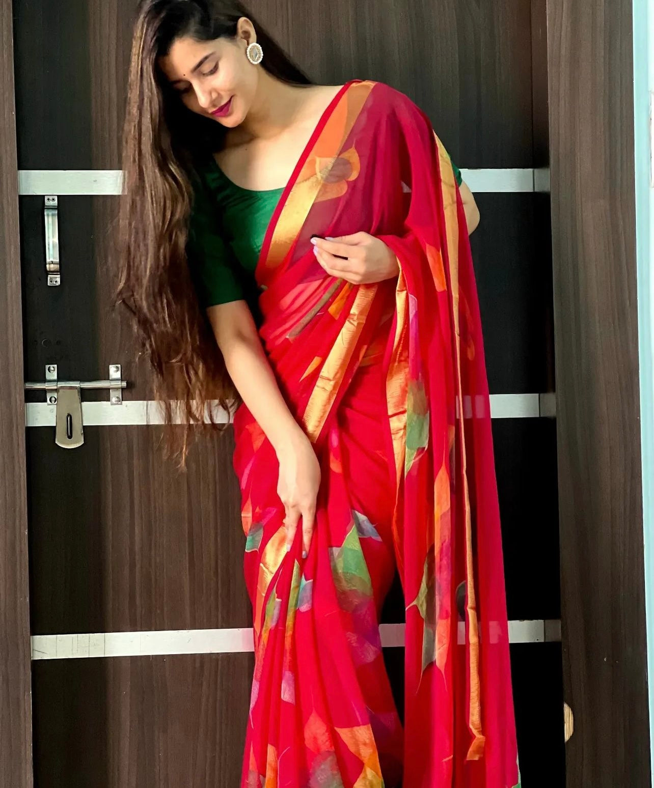 Rajwadi georgette saree