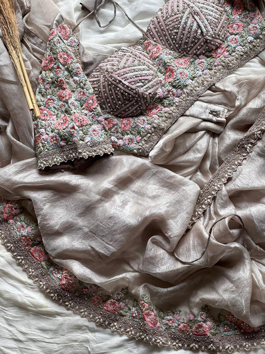 Ready to wear saree with ready made blouse 😍