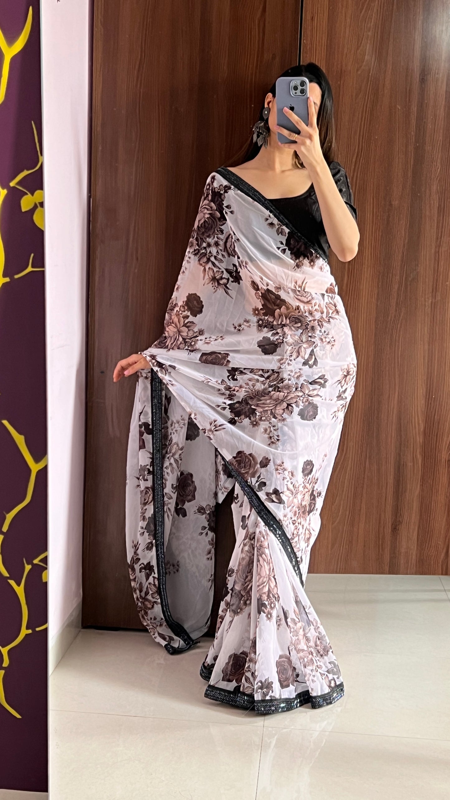 Pure Soft Georgette digital print saree