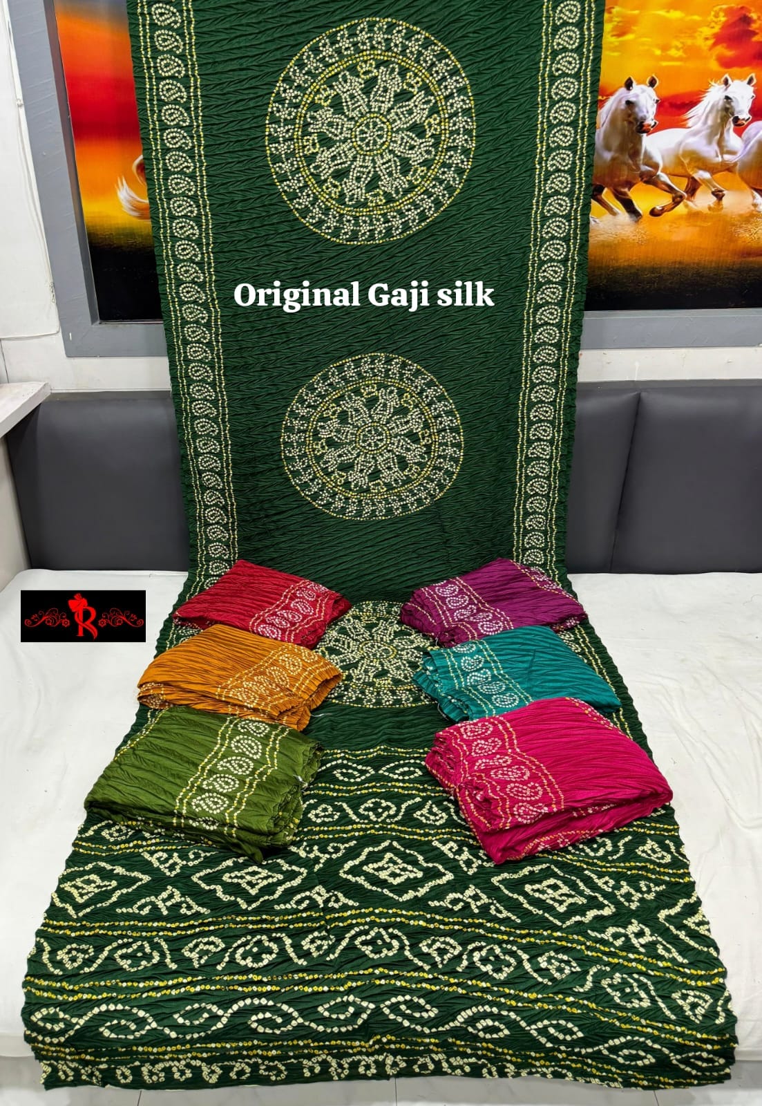 Original moss gajji silk saree