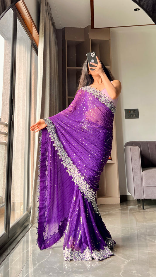 Bollywood mirror designer saree