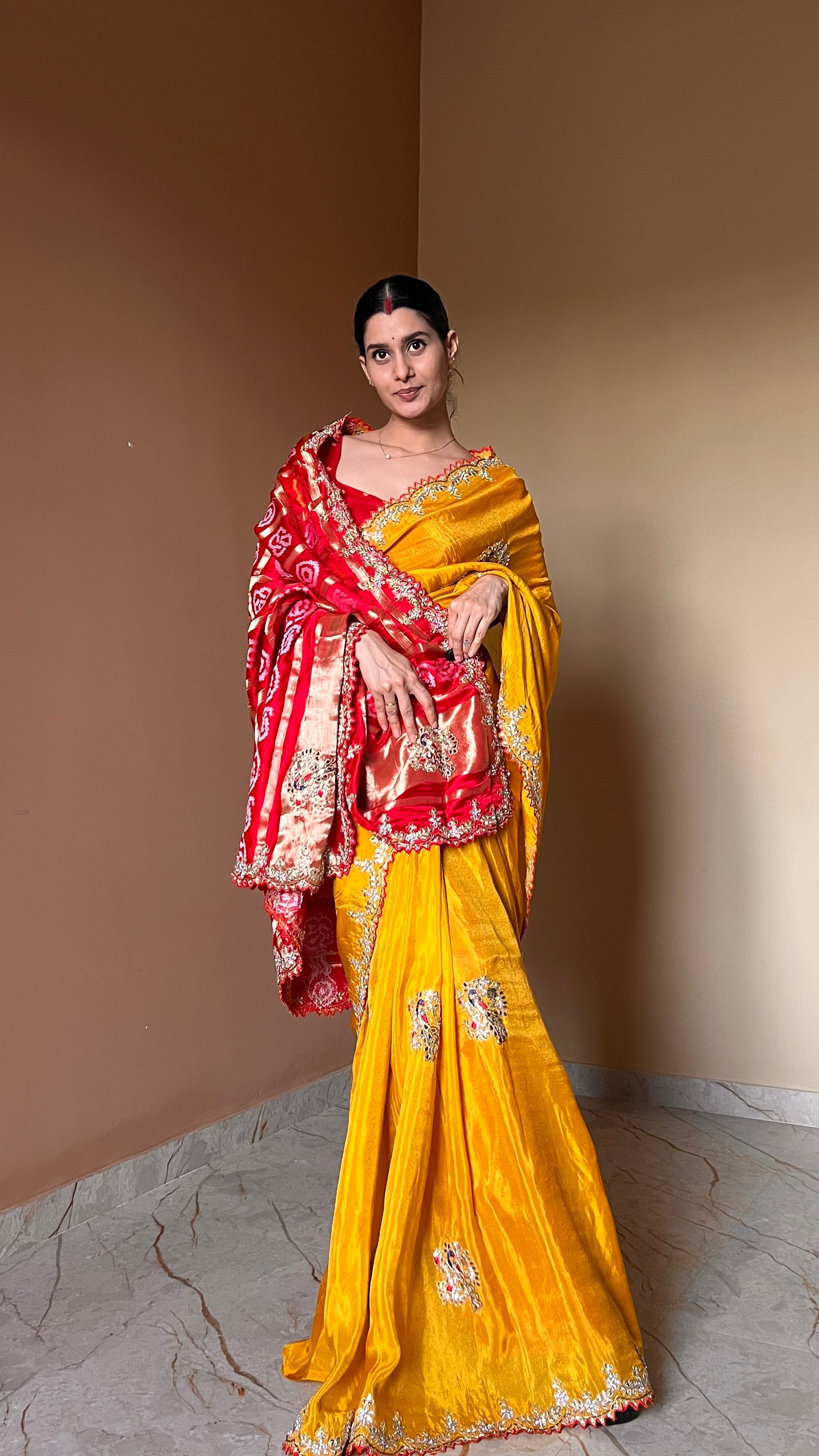 Pure munga silk karwachauth saree