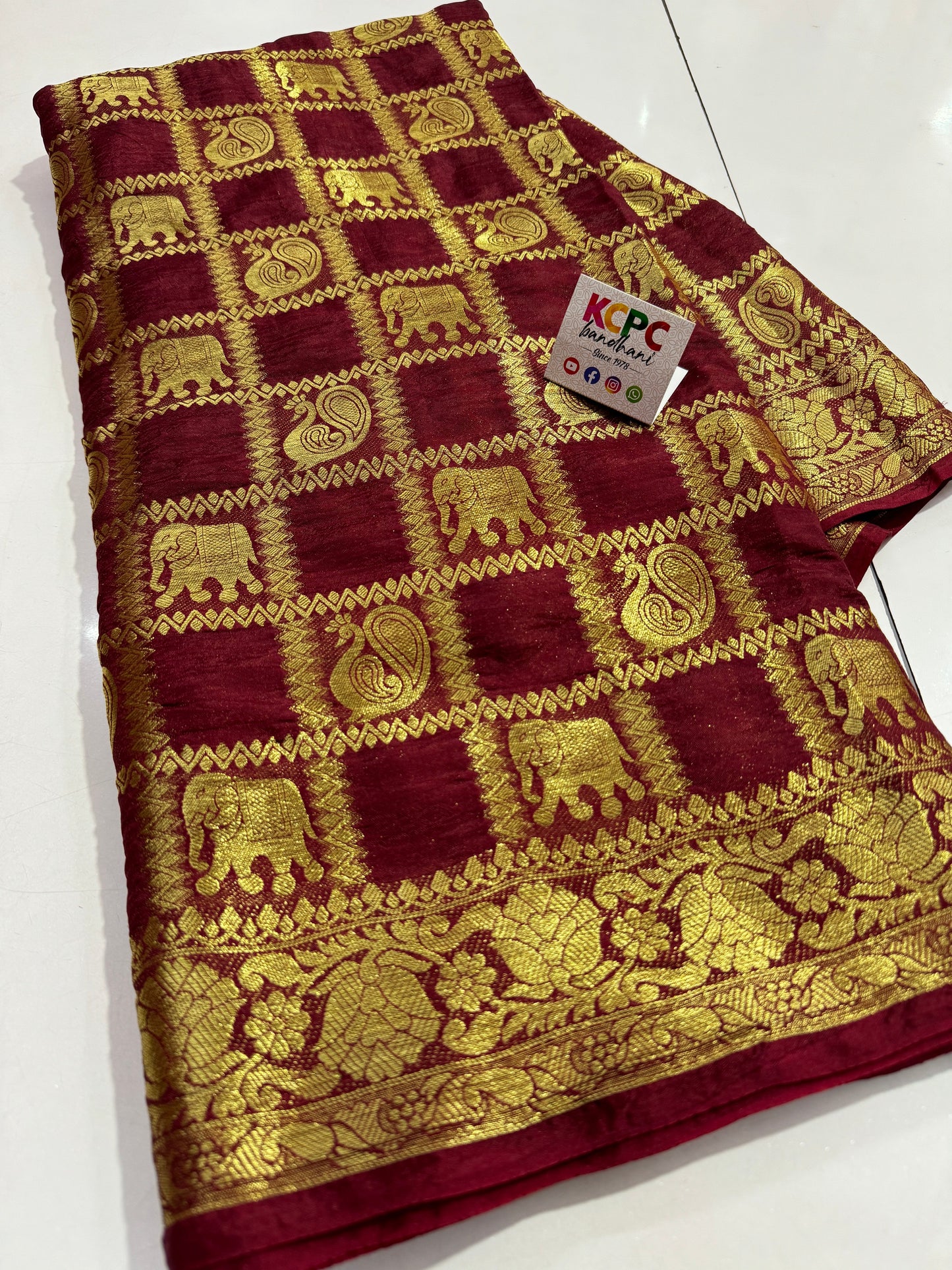 Heavy Zari Fabric Ghadchola Banarsi Silk Saree,KC,IR