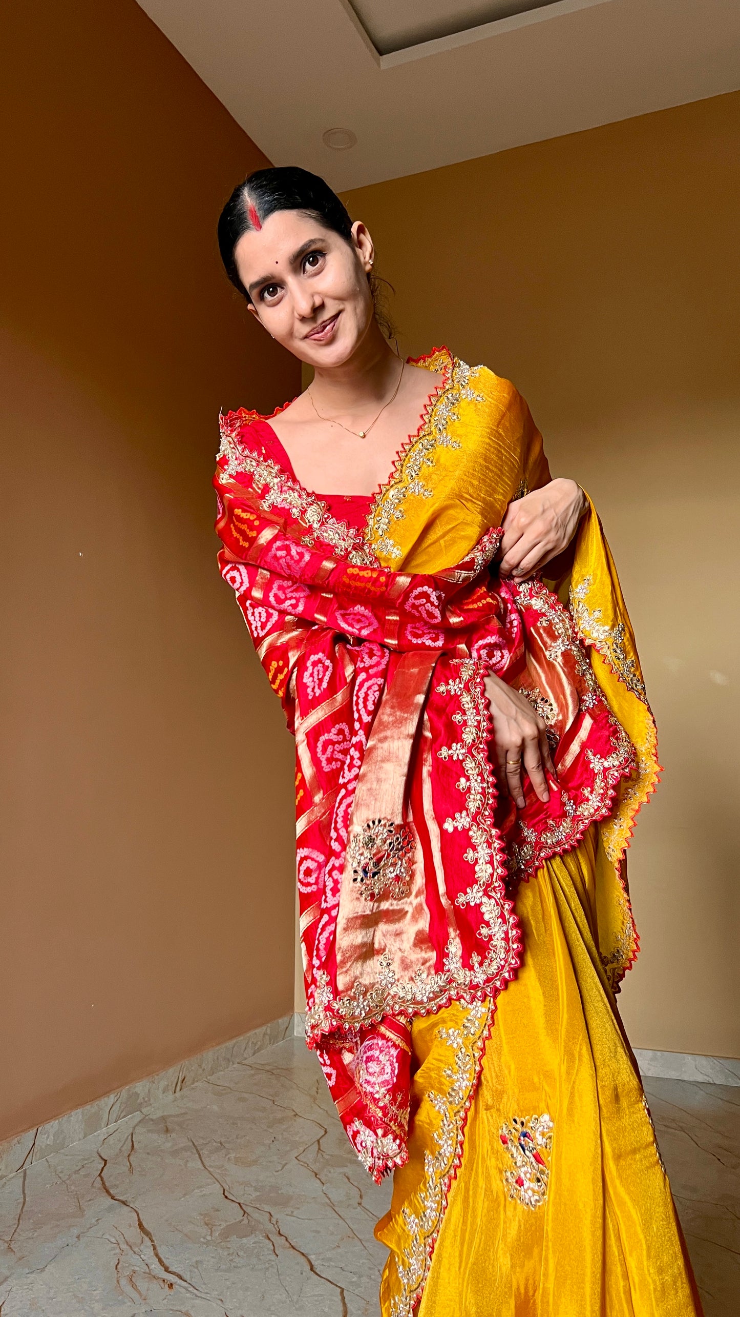 Pure munga silk karwachauth saree