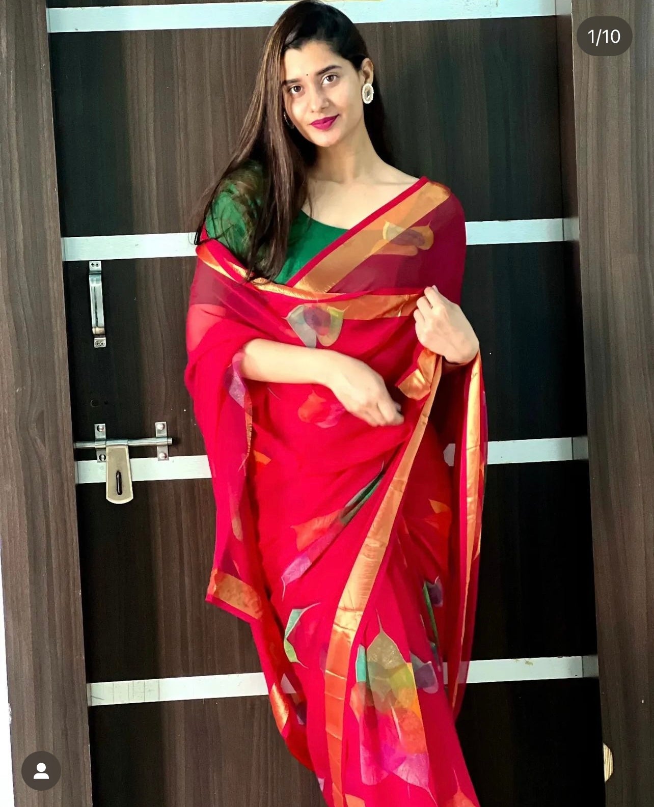 Rajwadi georgette saree