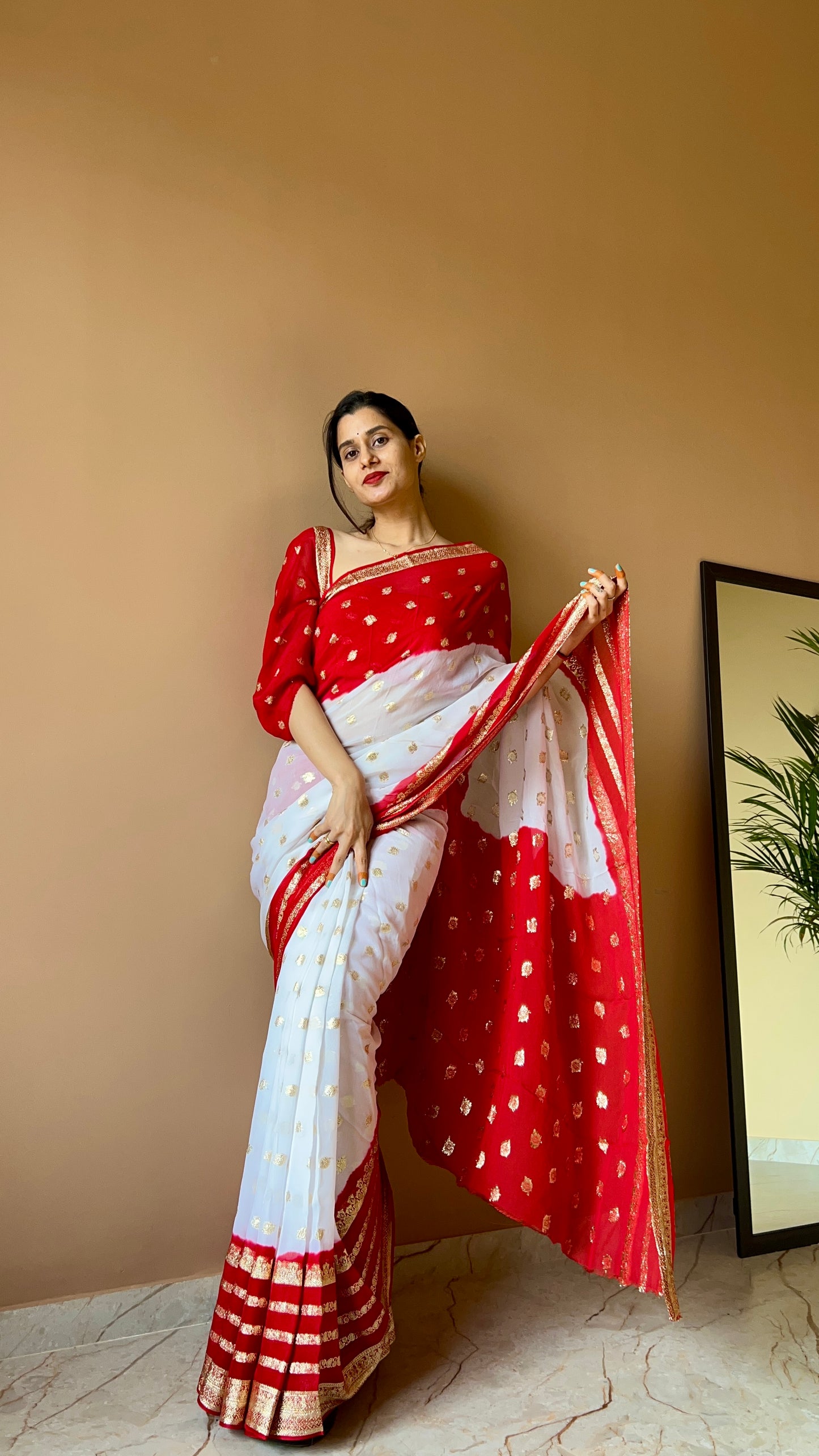 Priyazgallery Pure georgette jaipuri saree